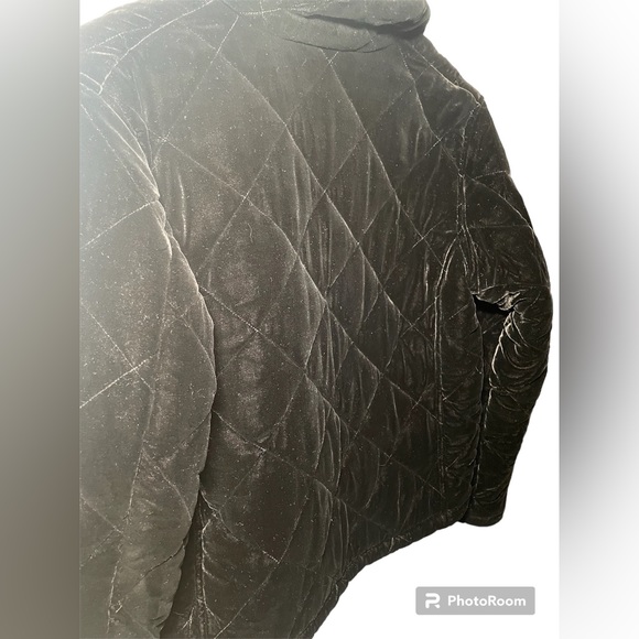 Lauren by Ralph Lauren Quilted Silk Velvet Jacket Petite small - Picture 5 of 5